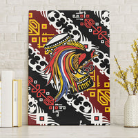 Papua New Guinea Bird Drum Canvas Wall Art Papuan Batik Motif