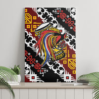 Papua New Guinea Bird Drum Canvas Wall Art Papuan Batik Motif