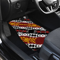 Personalised Papua New Guinea Bird Drum Car Mats Papuan Batik Motif