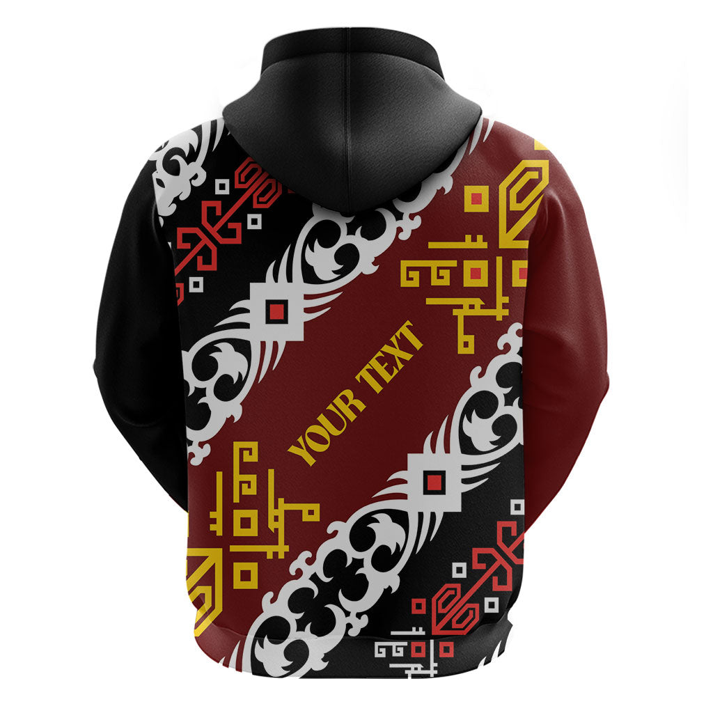 Personalised Papua New Guinea Bird Drum Hoodie Papuan Batik Motif