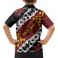 Personalised Papua New Guinea Bird Drum Kid Hawaiian Shirt Papuan Batik Motif