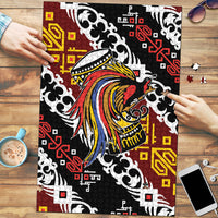Papua New Guinea Bird Drum Puzzle Papuan Batik Motif