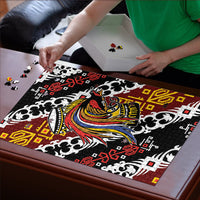 Papua New Guinea Bird Drum Puzzle Papuan Batik Motif