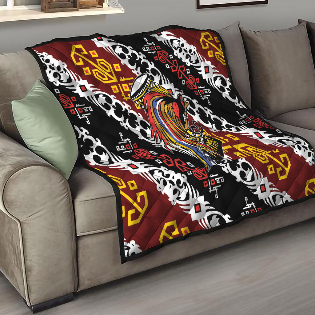 Papua New Guinea Bird Drum Quilt Papuan Batik Motif