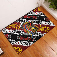 Papua New Guinea Bird Drum Rubber Doormat Papuan Batik Motif