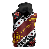 Personalised Papua New Guinea Bird Drum Sleeveless Hoodie Papuan Batik Motif
