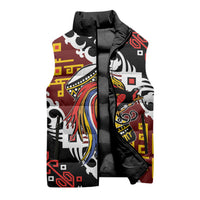 Personalised Papua New Guinea Bird Drum Sleeveless Puffer Jacket Papuan Batik Motif