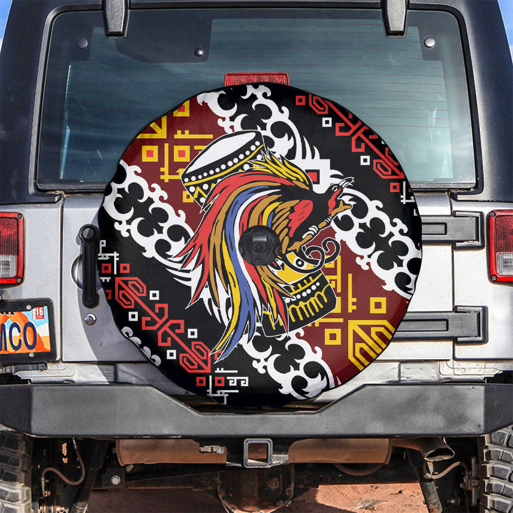 Papua New Guinea Bird Drum Spare Tire Cover Papuan Batik Motif
