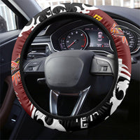 Papua New Guinea Bird Drum Steering Wheel Cover Papuan Batik Motif