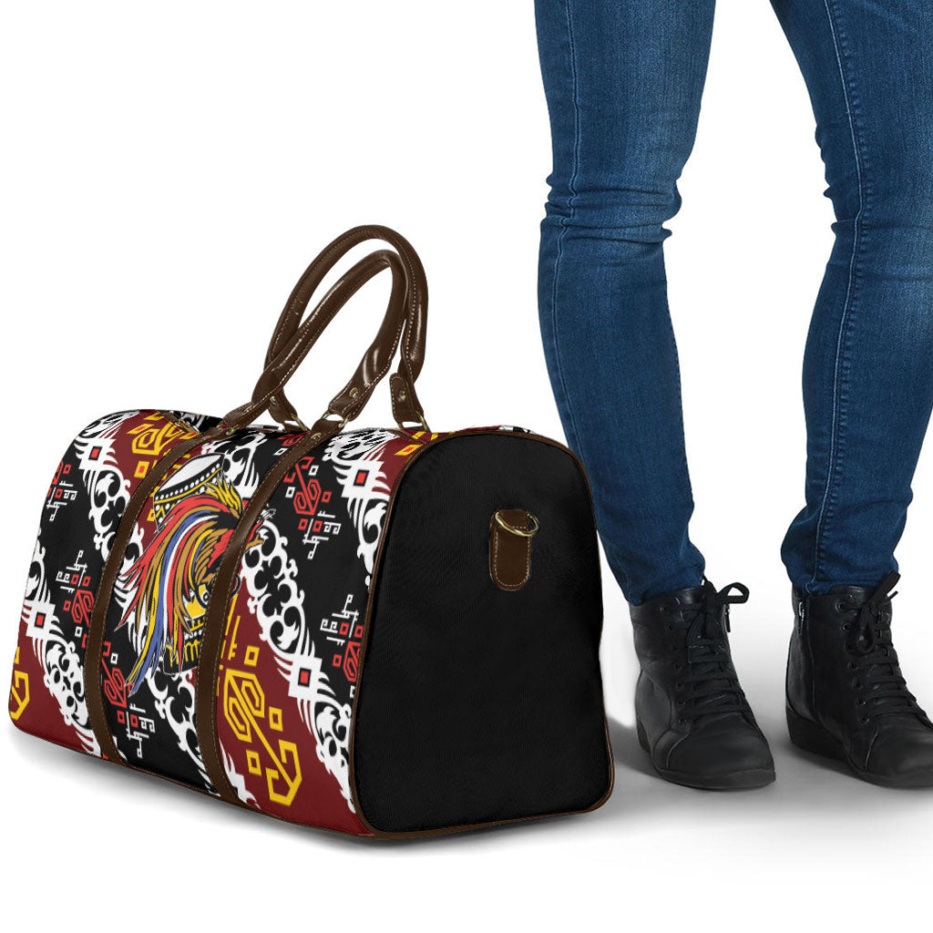 Papua New Guinea Bird Drum Travel Bag Papuan Batik Motif
