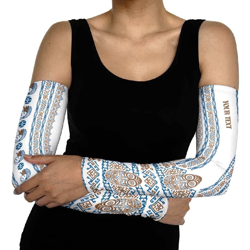 Personalised Papua New Guinea Bird Ethnic Arm Sleeves Papuan Batik Inspired Pattern