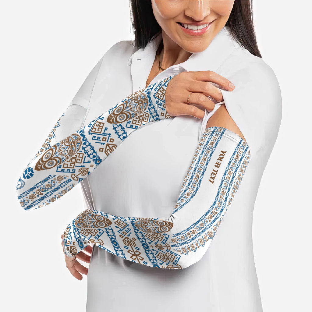 Personalised Papua New Guinea Bird Ethnic Arm Sleeves Papuan Batik Inspired Pattern