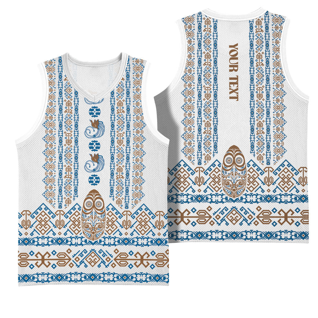 Personalised Papua New Guinea Bird Ethnic Basketball Jersey Papuan Batik Inspired Pattern