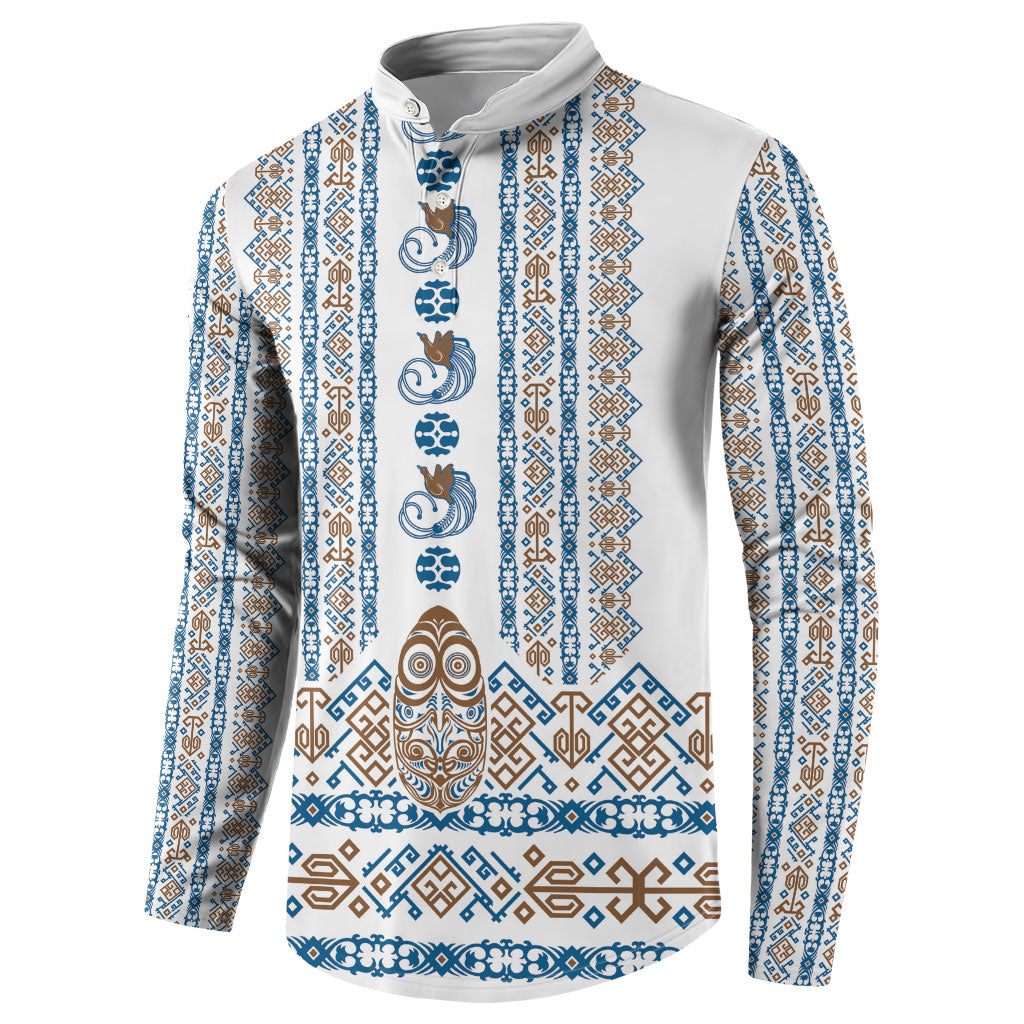 Personalised Papua New Guinea Bird Ethnic Button Sweatshirt Papuan Batik Inspired Pattern