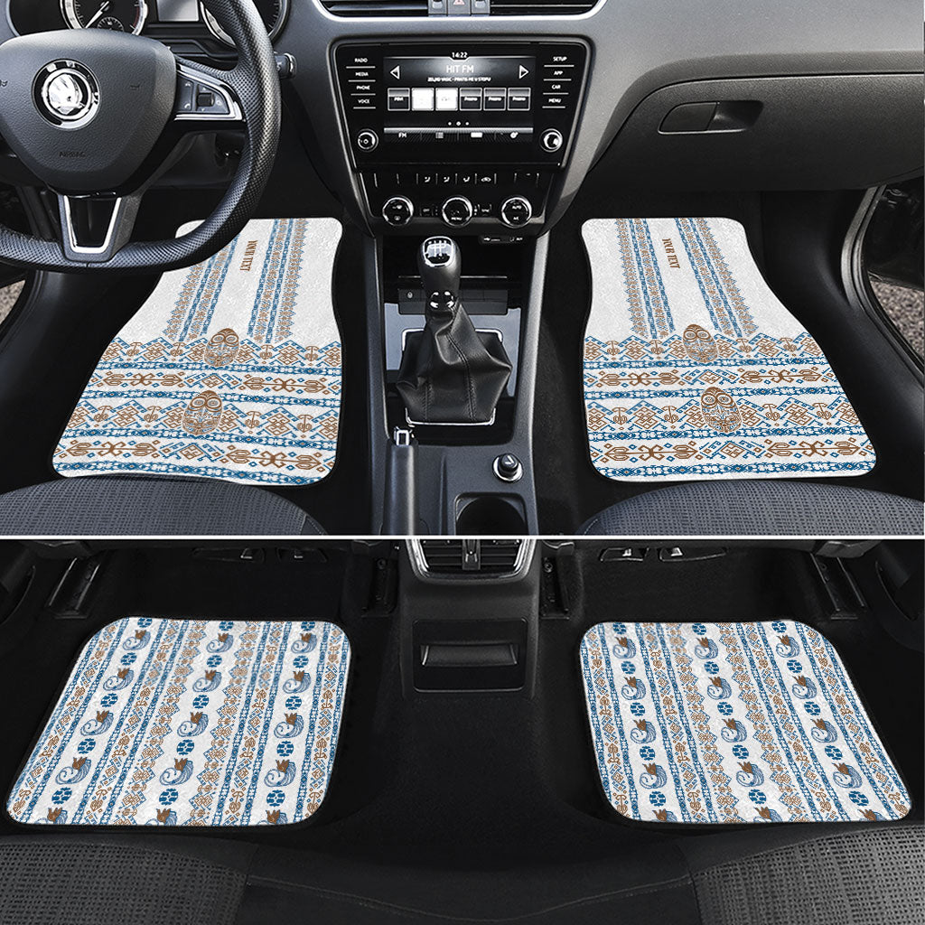 Personalised Papua New Guinea Bird Ethnic Car Mats Papuan Batik Inspired Pattern