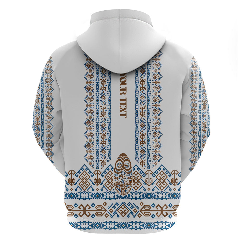 Personalised Papua New Guinea Bird Ethnic Hoodie Papuan Batik Inspired Pattern