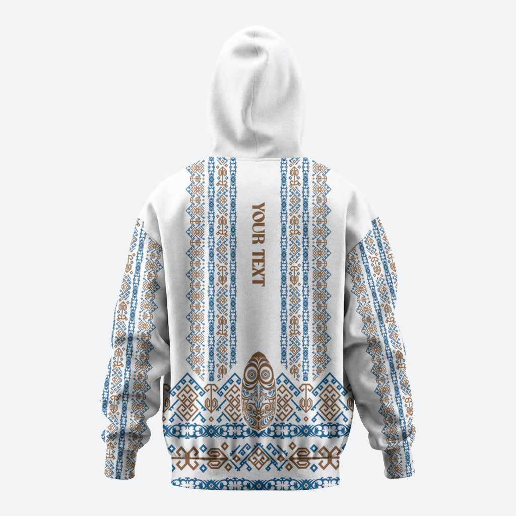 Personalised Papua New Guinea Bird Ethnic Hoodie Papuan Batik Inspired Pattern