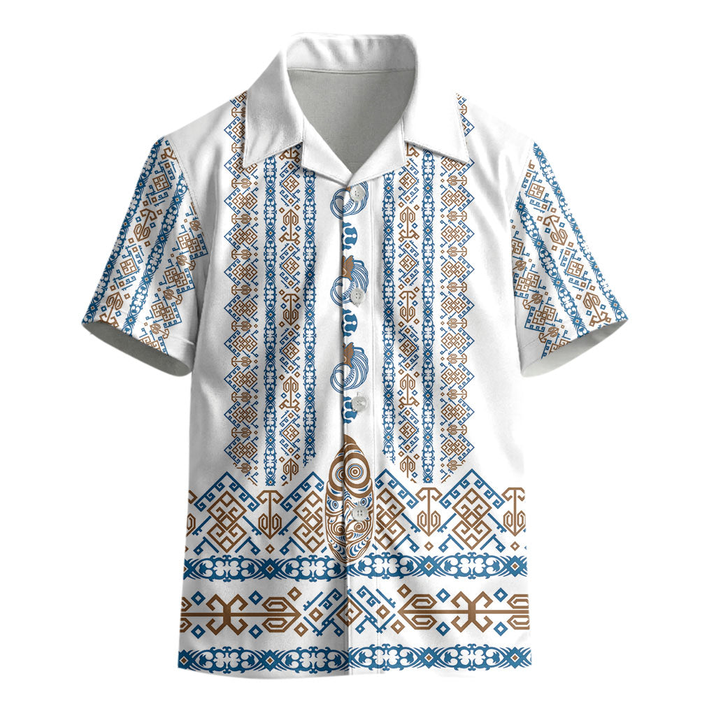 Personalised Papua New Guinea Bird Ethnic Kid Hawaiian Shirt Papuan Batik Inspired Pattern