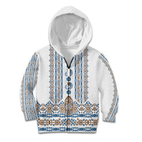 Personalised Papua New Guinea Bird Ethnic Kid Hoodie Papuan Batik Inspired Pattern