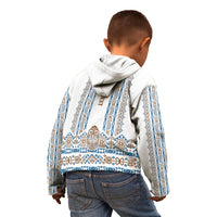 Personalised Papua New Guinea Bird Ethnic Kid Hoodie Papuan Batik Inspired Pattern
