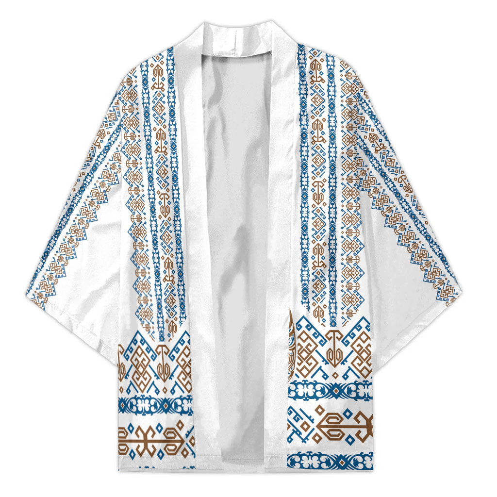 Personalised Papua New Guinea Bird Ethnic Kimono Papuan Batik Inspired Pattern