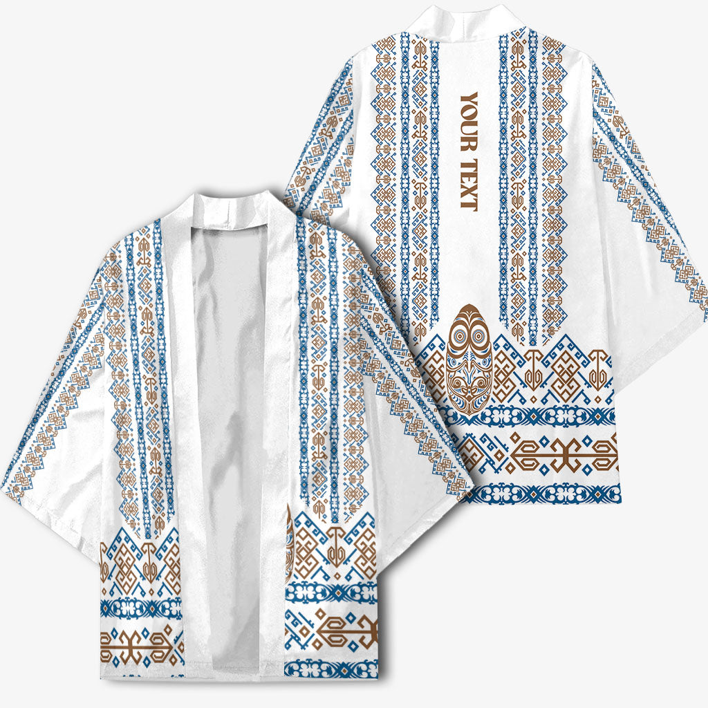 Personalised Papua New Guinea Bird Ethnic Kimono Papuan Batik Inspired Pattern