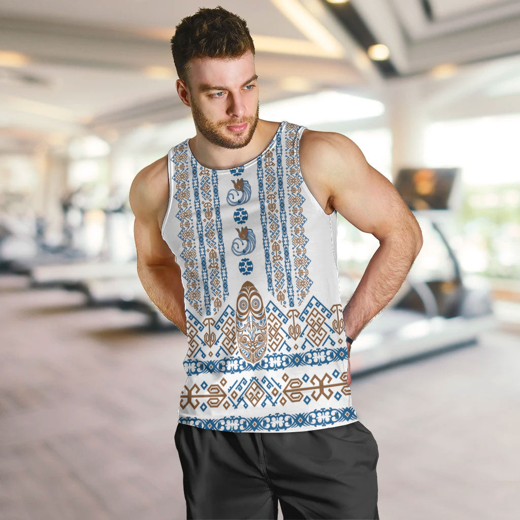Personalised Papua New Guinea Bird Ethnic Men Tank Top Papuan Batik Inspired Pattern