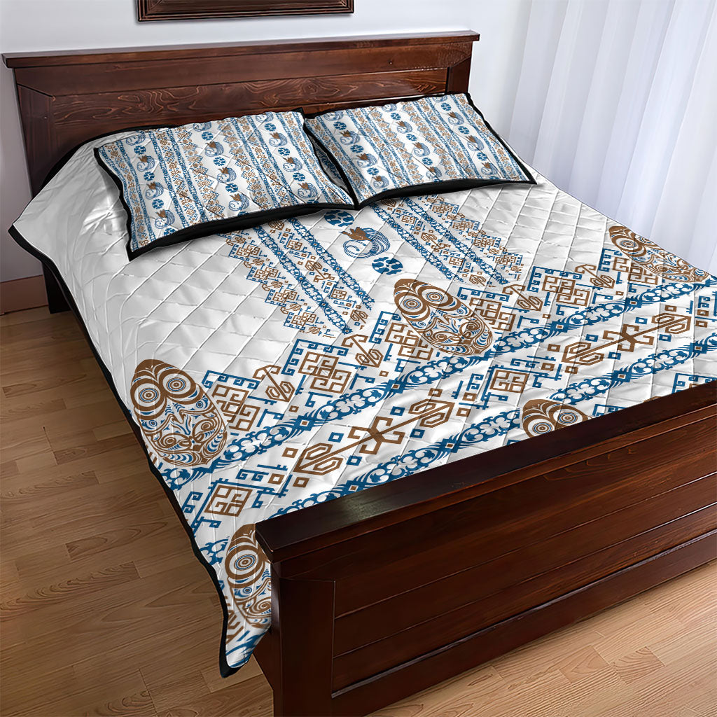 Papua New Guinea Bird Ethnic Quilt Bed Set Papuan Batik Inspired Pattern
