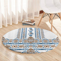Papua New Guinea Bird Ethnic Round Carpet Papuan Batik Inspired Pattern