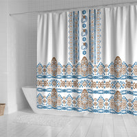 Papua New Guinea Bird Ethnic Shower Curtain Papuan Batik Inspired Pattern