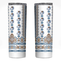 Papua New Guinea Bird Ethnic Skinny Tumbler Papuan Batik Inspired Pattern