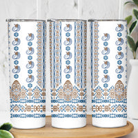 Papua New Guinea Bird Ethnic Skinny Tumbler Papuan Batik Inspired Pattern