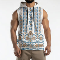 Personalised Papua New Guinea Bird Ethnic Sleeveless Hoodie Papuan Batik Inspired Pattern