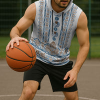 Personalised Papua New Guinea Bird Ethnic Sleeveless Hoodie Papuan Batik Inspired Pattern