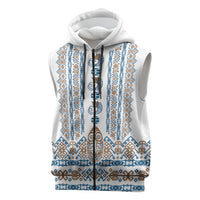 Personalised Papua New Guinea Bird Ethnic Sleeveless Zip Hoodie Papuan Batik Inspired Pattern