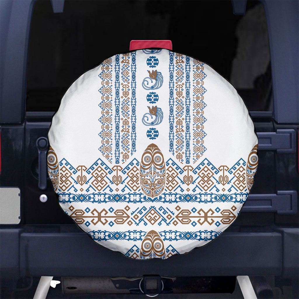 Papua New Guinea Bird Ethnic Spare Tire Cover Papuan Batik Inspired Pattern