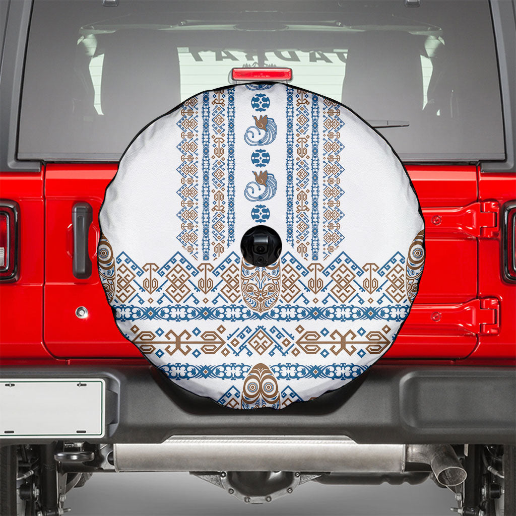 Papua New Guinea Bird Ethnic Spare Tire Cover Papuan Batik Inspired Pattern