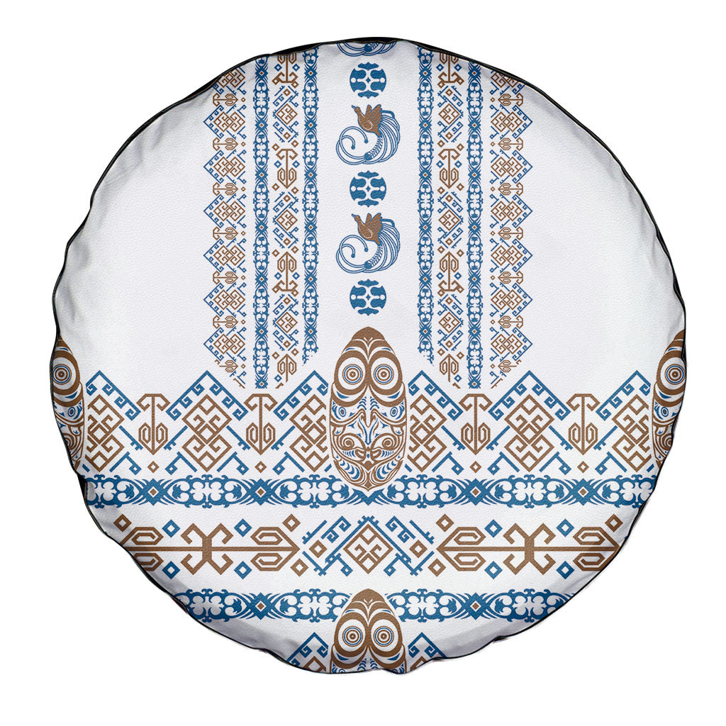 Papua New Guinea Bird Ethnic Spare Tire Cover Papuan Batik Inspired Pattern