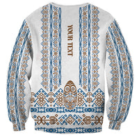 Personalised Papua New Guinea Bird Ethnic Sweatshirt Papuan Batik Inspired Pattern
