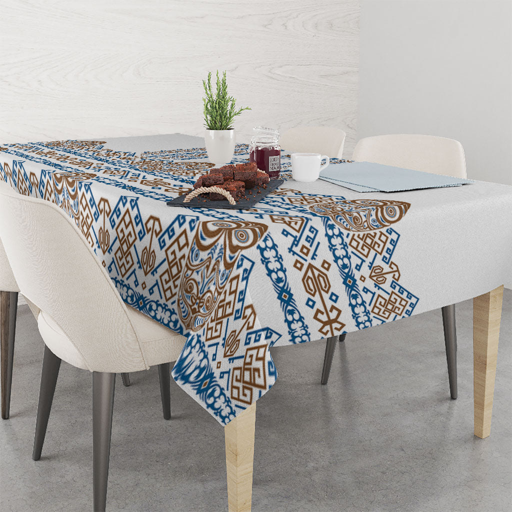 Papua New Guinea Bird Ethnic Tablecloth Papuan Batik Inspired Pattern