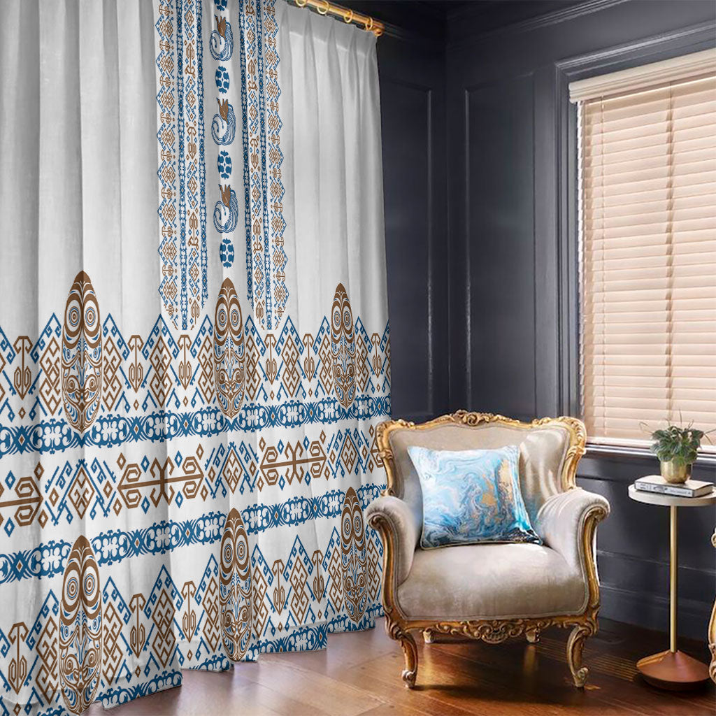 Papua New Guinea Bird Ethnic Window Curtain Papuan Batik Inspired Pattern