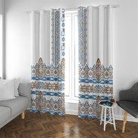 Papua New Guinea Bird Ethnic Window Curtain Papuan Batik Inspired Pattern