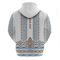 Personalised Papua New Guinea Bird Ethnic Zip Hoodie Papuan Batik Inspired Pattern