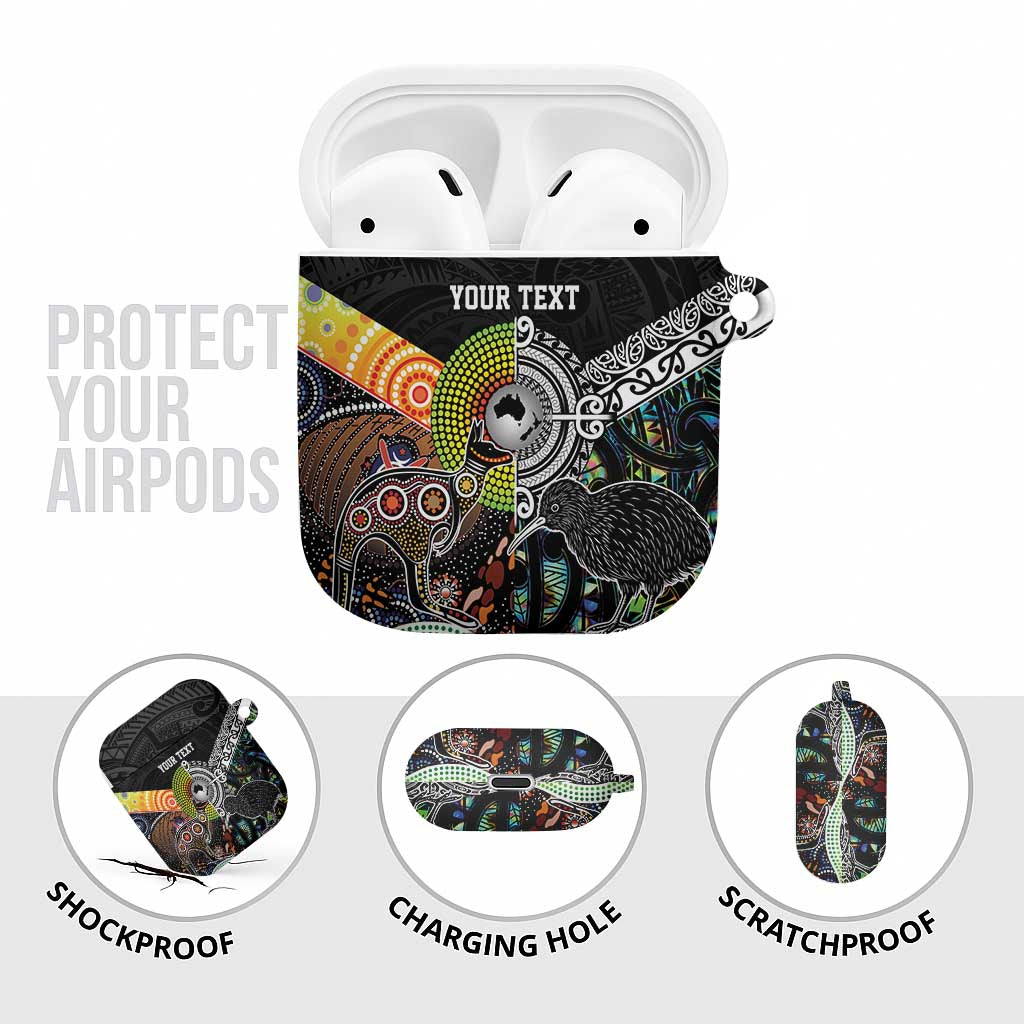 Australia New Zealand Personalised AirPods Case Maori Aboriginal Art Style - Polynesian Pride