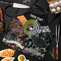 Australia New Zealand Personalised Apron Maori Aboriginal Art Style - Polynesian Pride