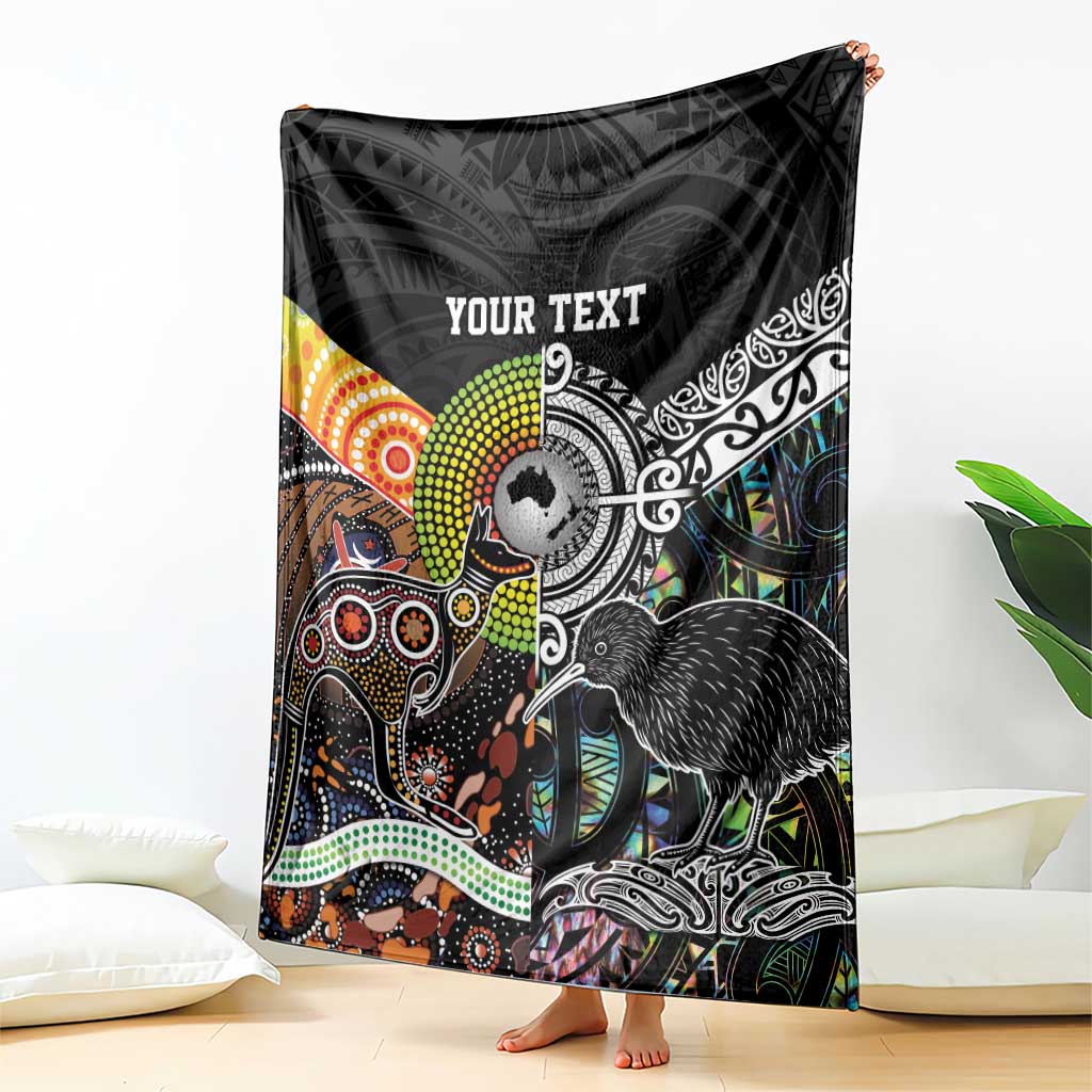 Personalised New Zealand and Australia Blanket Maori Mix Aboriginal Art Style LT9 - Polynesian Pride