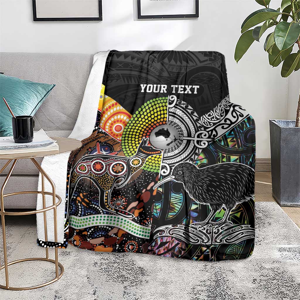 Personalised New Zealand and Australia Blanket Maori Mix Aboriginal Art Style LT9 - Polynesian Pride