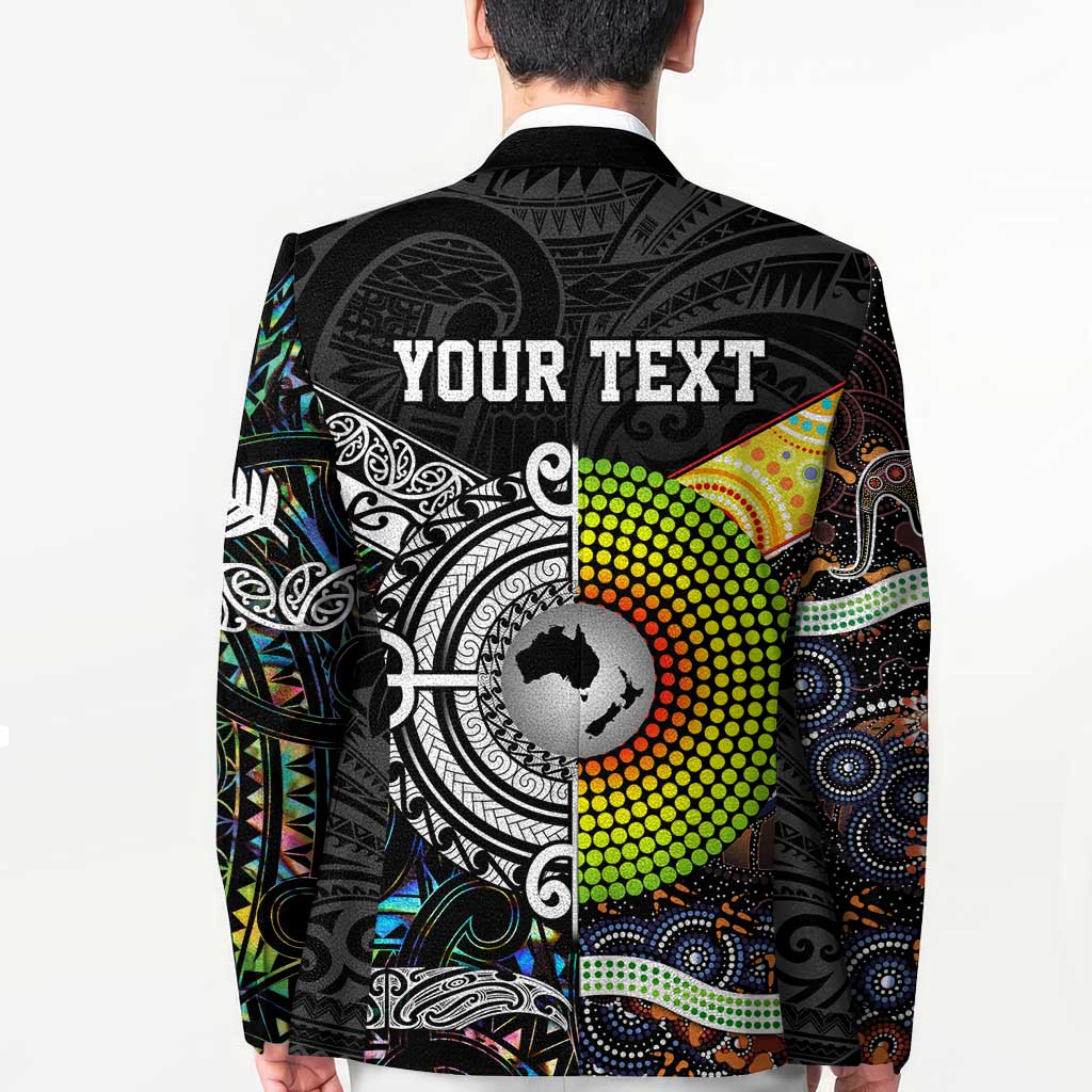 Australia New Zealand Personalised Blazer Maori Aboriginal Art Style - Polynesian Pride