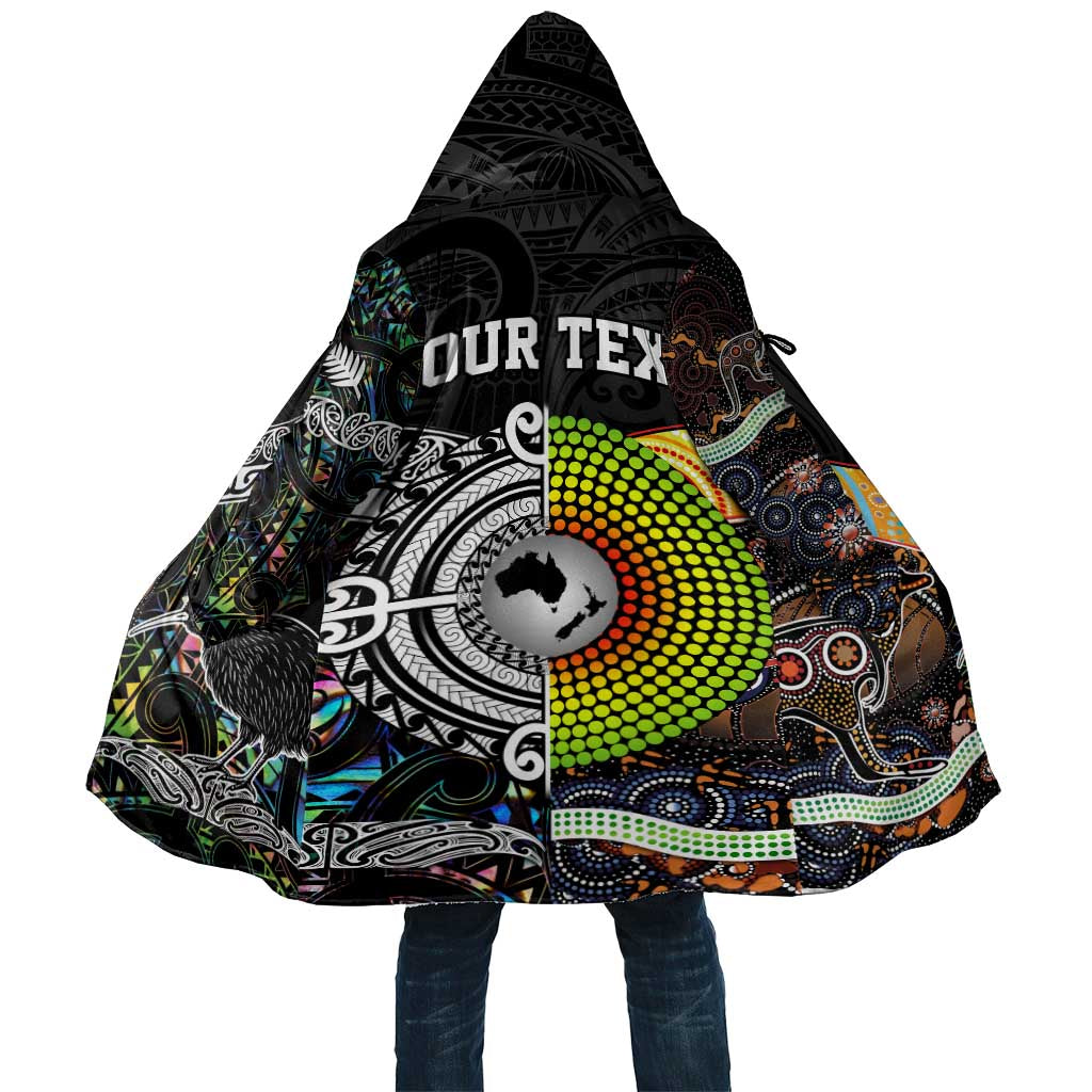Australia New Zealand Personalised Cloak Maori Aboriginal Art Style - Polynesian Pride