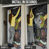 Australia New Zealand Personalised Door Cover Maori Aboriginal Art Style - Polynesian Pride